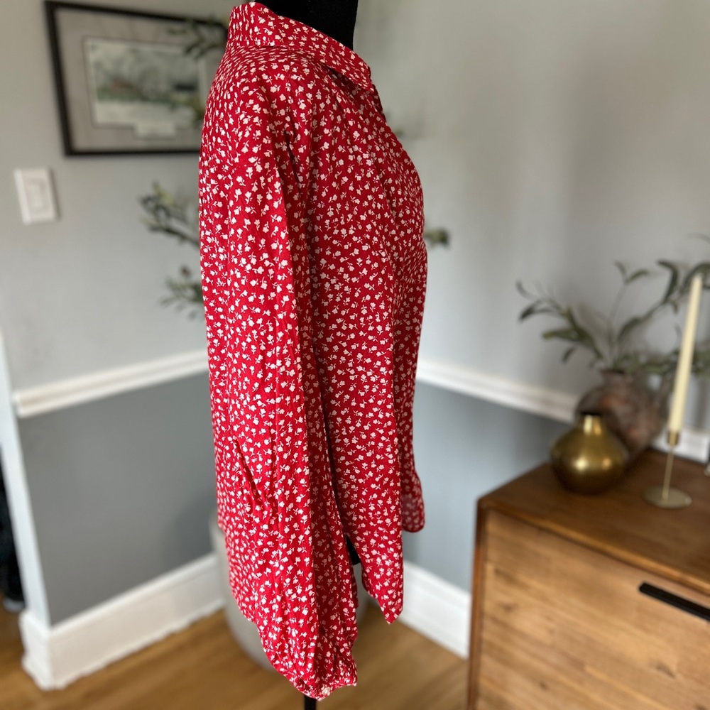 GAP Relaxed Button-Front Blouse, NWT - Picture 9 of 12